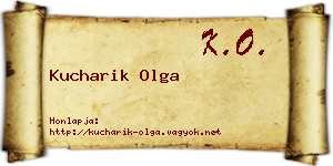 Kucharik Olga névjegykártya